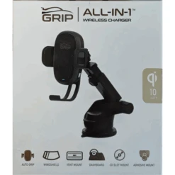 GRIP All-in-1 Wireless Car Mount Charger - Black