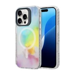 CLICK Cosmic MagSafe Series IPhone 16 Pro Max Case - Rainbow Swirl