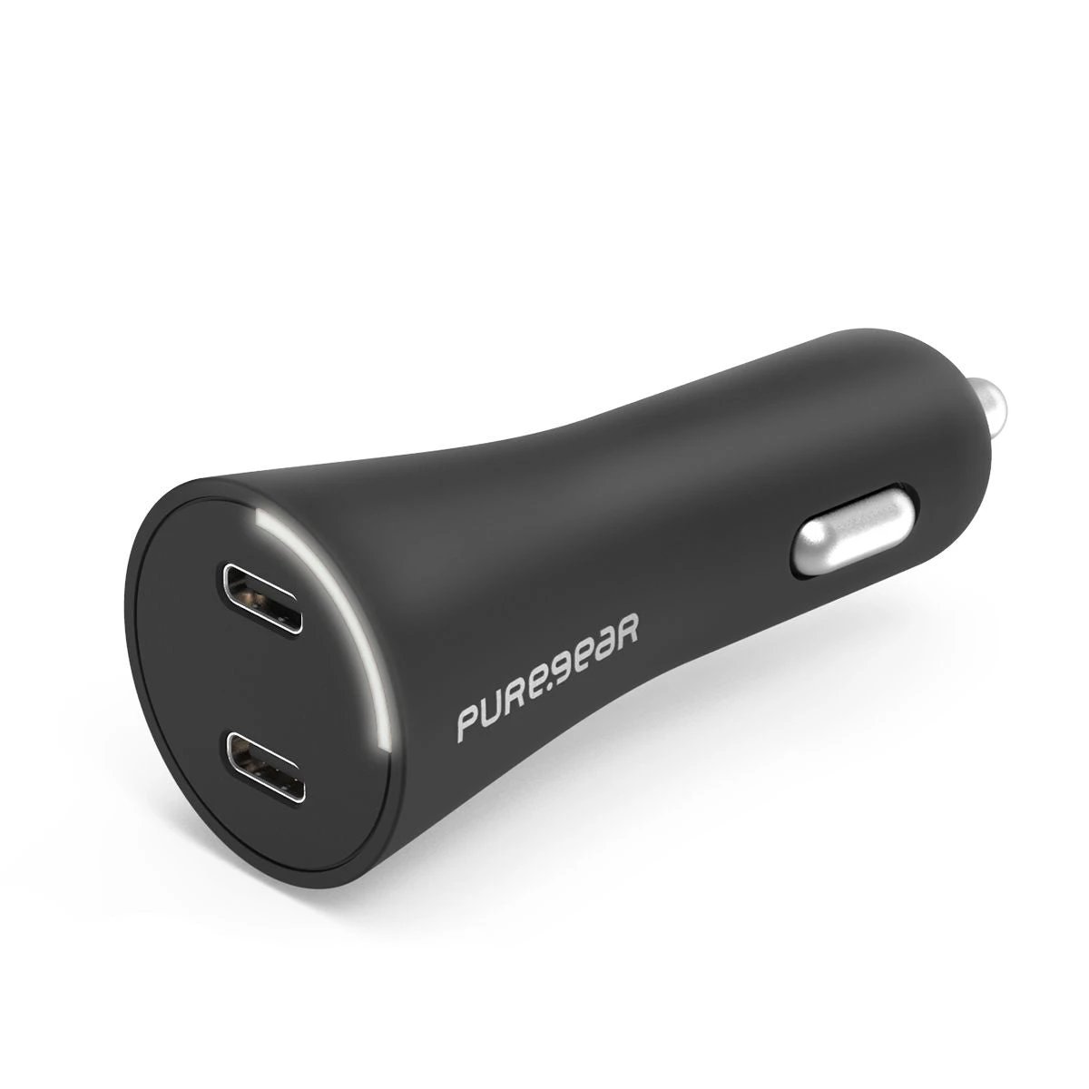 PureGear 36W Dual USB-C Car Charger - Black - Image 2