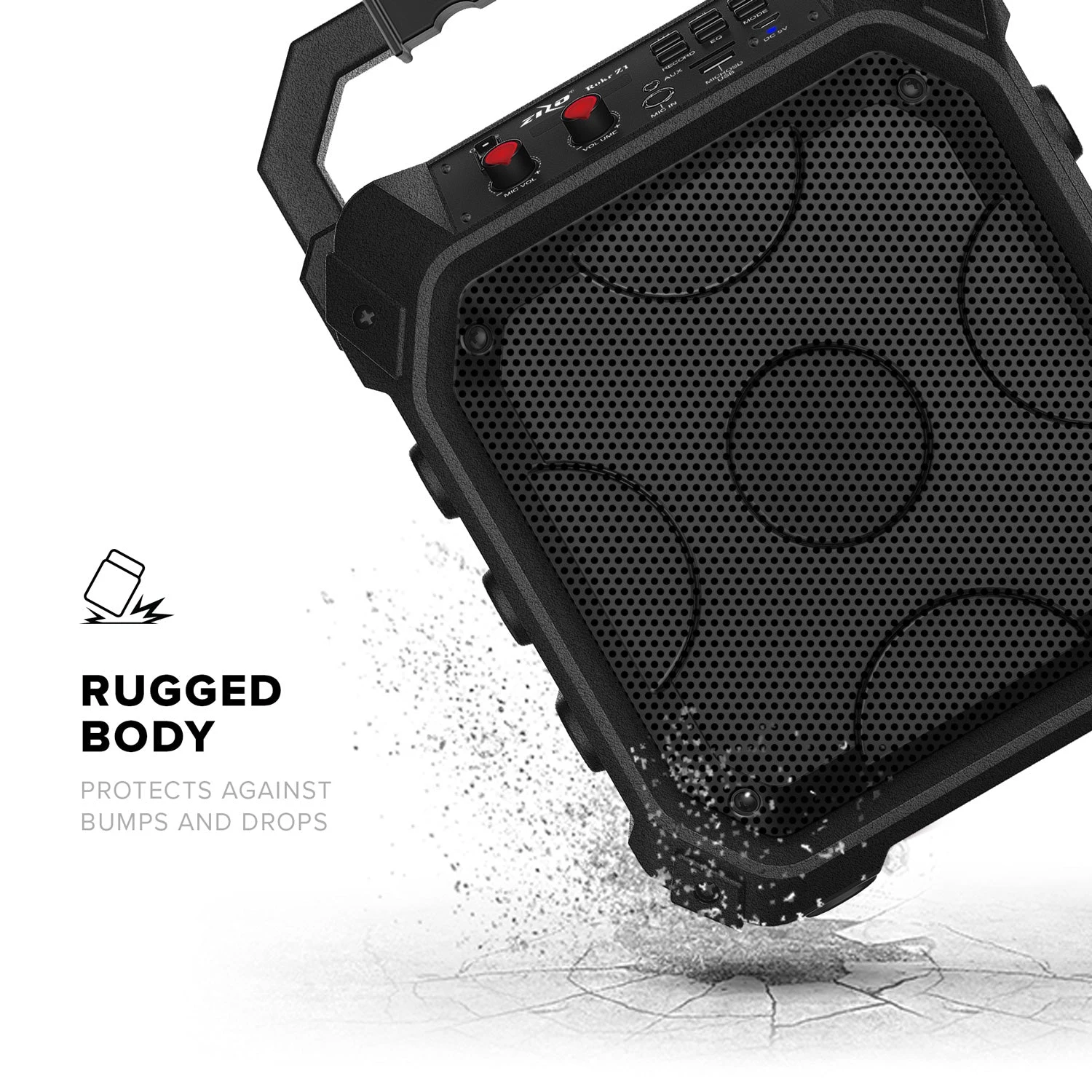 ZIZO Rokr Z1 Portable Bluetooth Speaker (Black) - Image 6