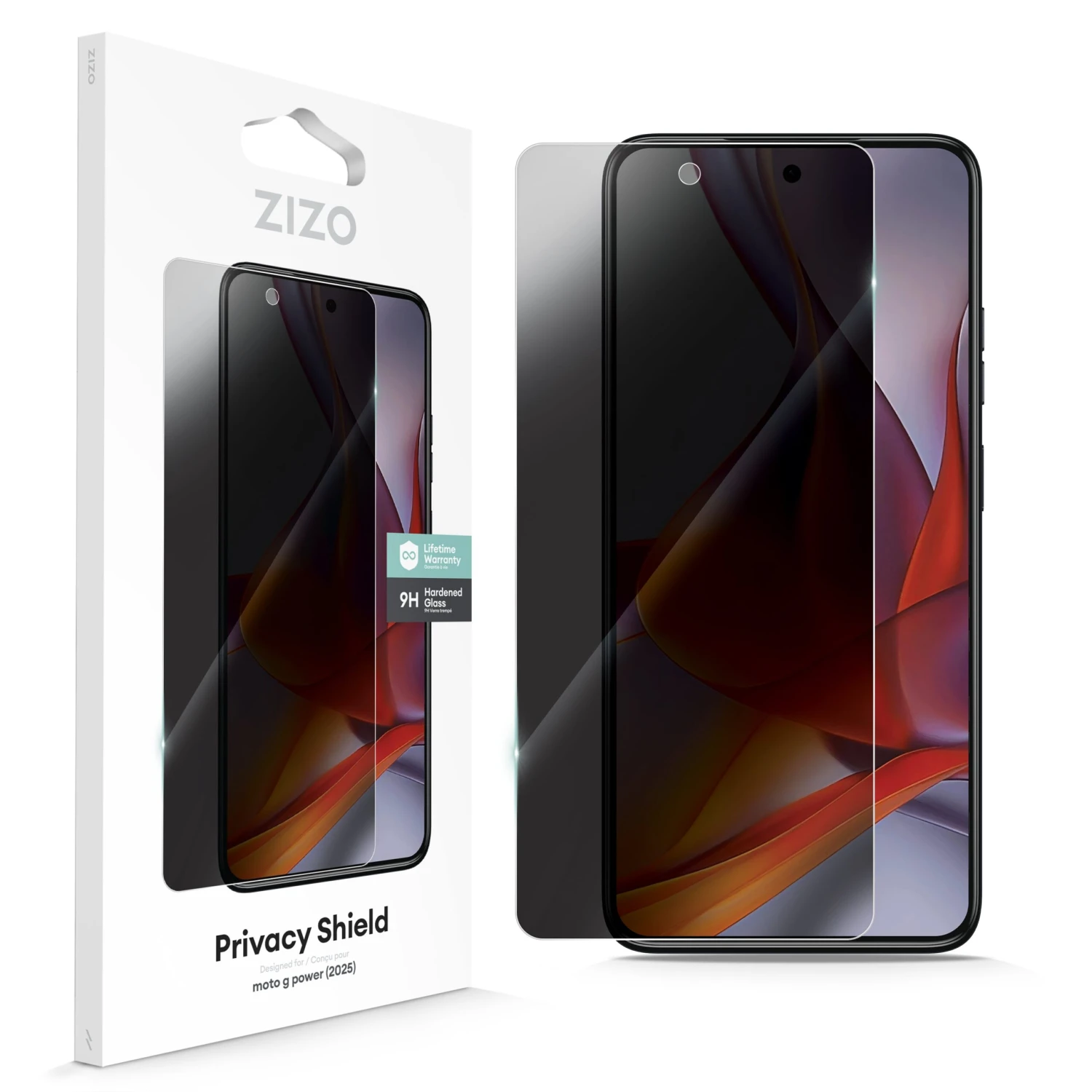 ZIZO PRIVACY Tempered Glass Screen Protector For Moto G Power (2025) - Privacy