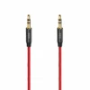 ZIZO 3.5 Mm Male To Male Stereo Audio Aux Cable - Black & Red