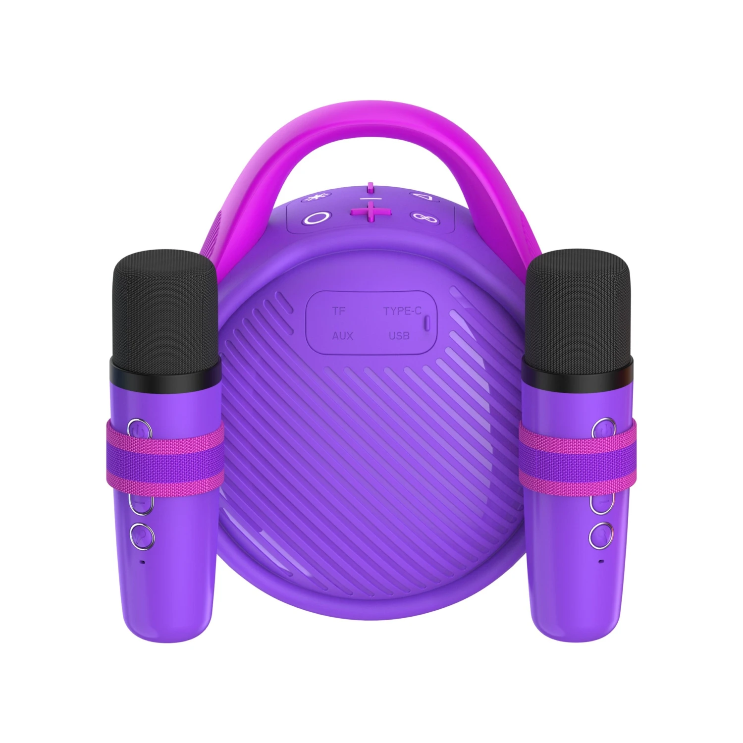 CLICK Mini Karaoke 20W Wireless Speaker With 2 Wireless Mics - Purple - Image 5