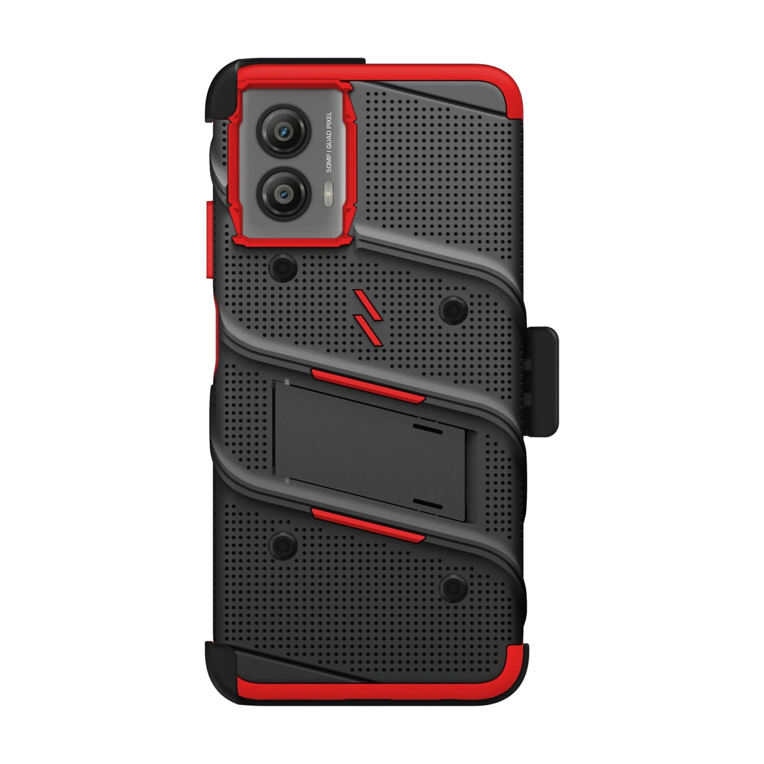ZIZO BOLT Bundle Moto G Power 5G (2024) Case - Black / Red - Image 2