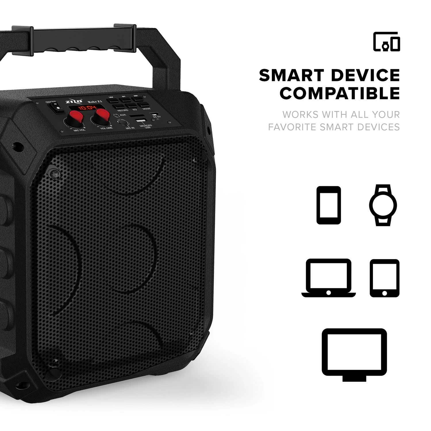 ZIZO Rokr Z1 Portable Bluetooth Speaker (Black) - Image 3