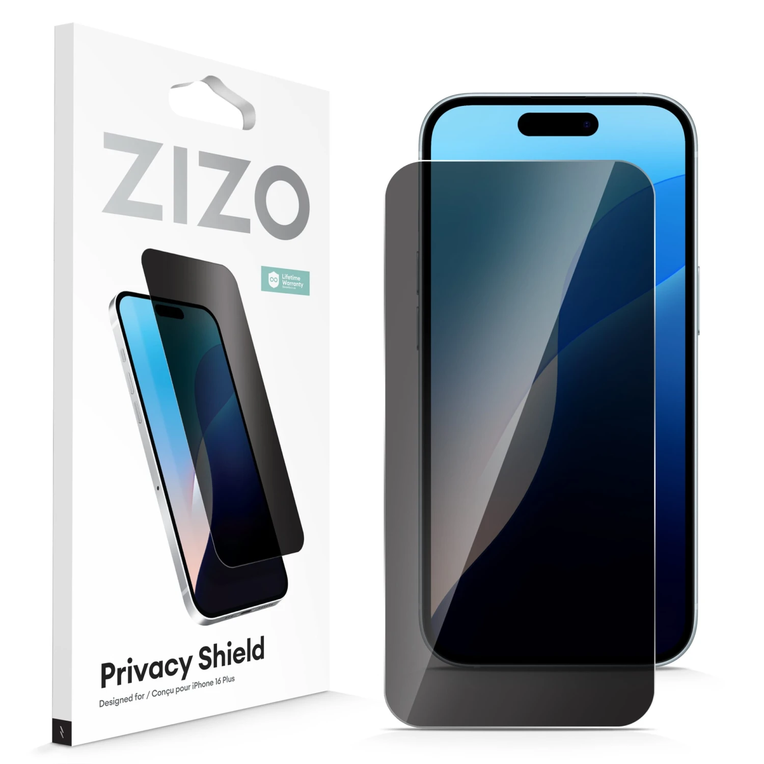 ZIZO PRIVACY Tempered Glass Screen Protector For IPhone 16 Plus - Privacy
