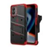 ZIZO BOLT Bundle Moto G Power 5G (2024) Case - Black / Red