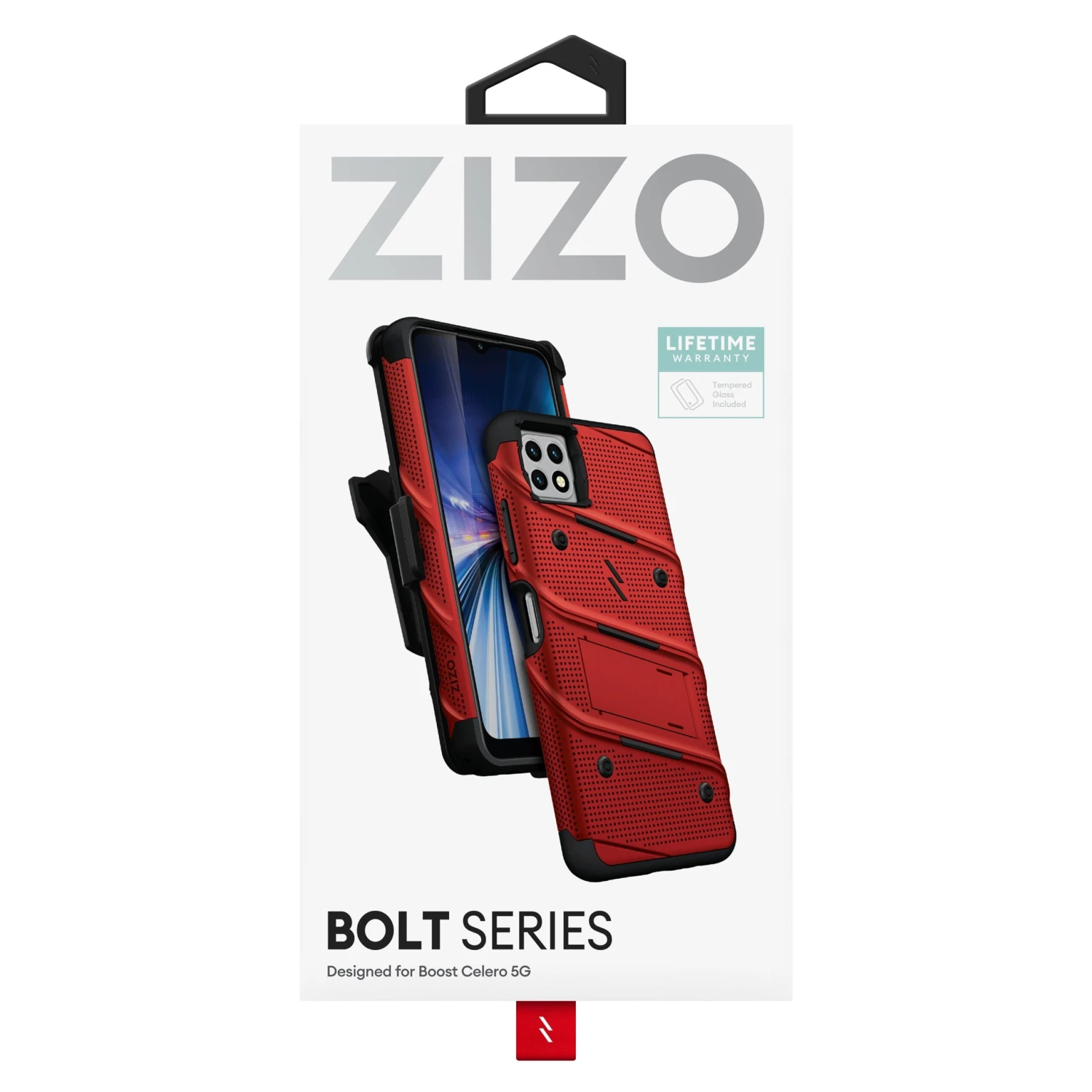 ZIZO BOLT Bundle Celero 5G Case - Red - Image 7