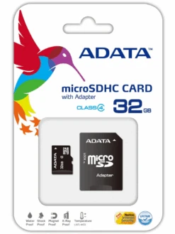ADATA Micro SDHC Card W/ Adapter - 32GB Memory Card