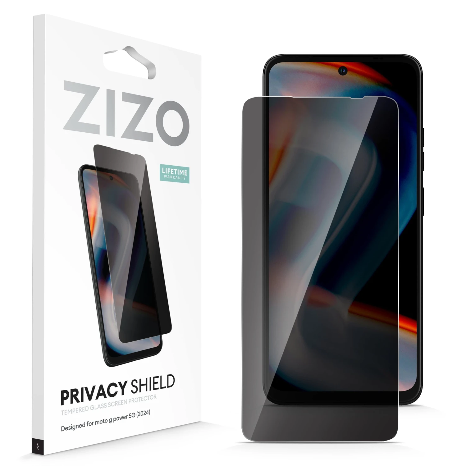 ZIZO PRIVACY Tempered Glass Screen Protector For Moto G Power 5G (2024) - Privacy