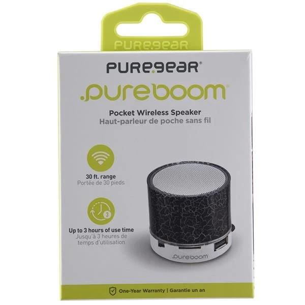 PureGear PureBoom Pocket Wireless Speaker - Black - Image 3